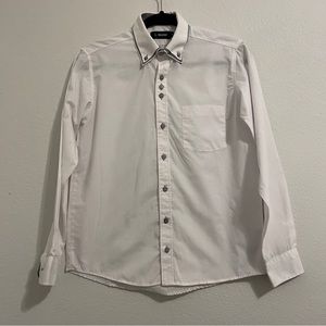 Lorenzini White Long Sleeve Button Down Shirt Size XL